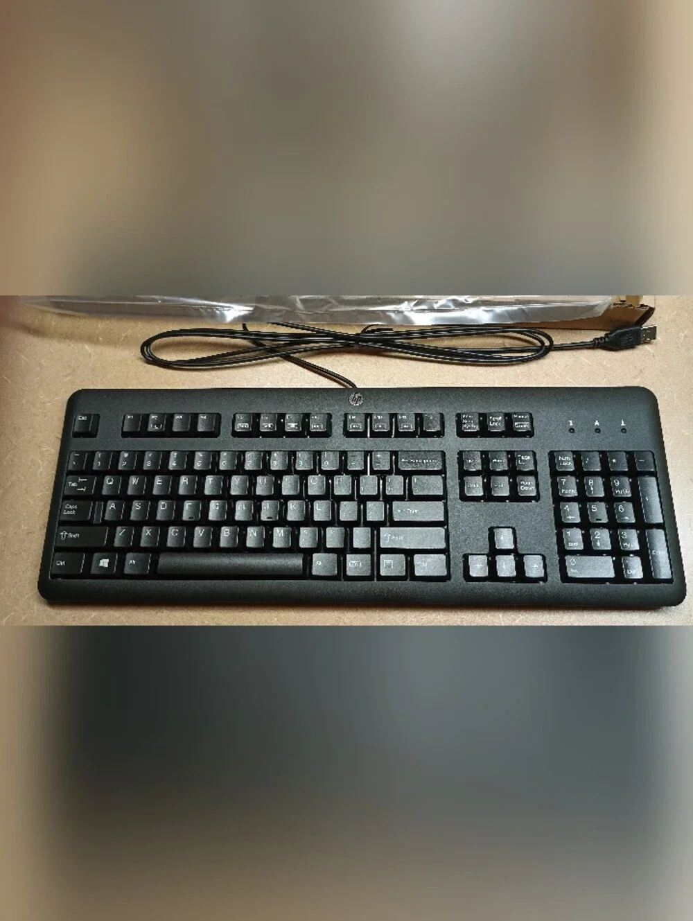 HP Black Wired Kelyboard with Numeric Keypad and Media Keys new in box